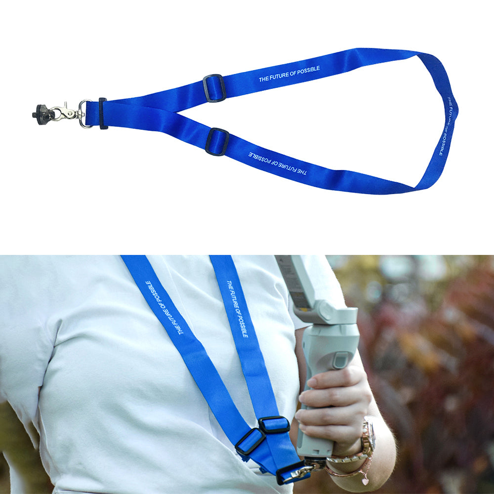 ZZCP5031/ZZCP5032 Handheld Gimbal Camera Safety Lanyard with Metal Buckle Holder for Zhiyun Smooth 4 / Feiyu Vemble / DJI OM 4 - Blue