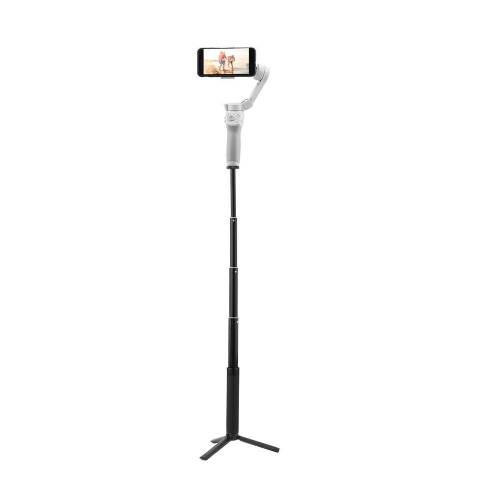 HSP6962+HSP6205 Universal Extension Pole Tripod with 1/4-inch Threaded Holes for DJI OM 4/Osmo Mobile 3/Osmo Mobile 2