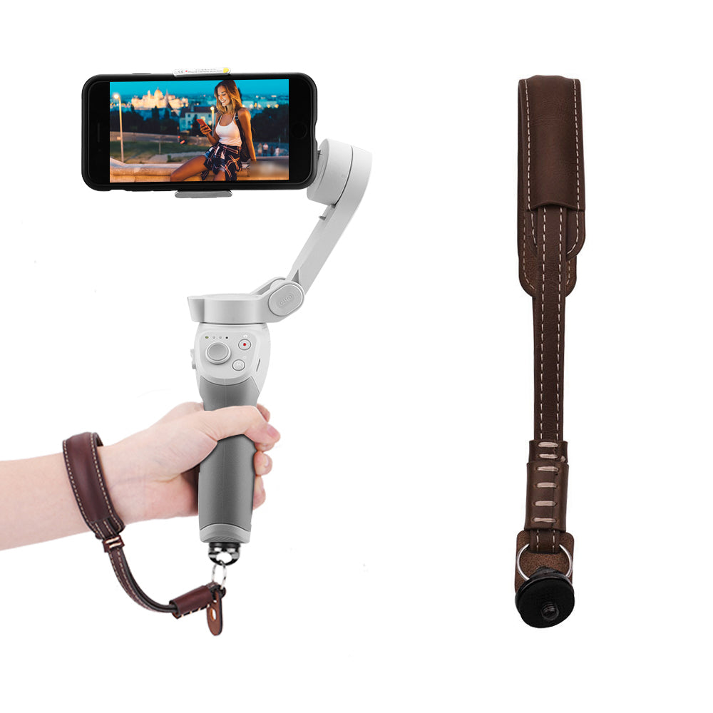 max2672 max2673 EWB7404 Belt Lanyard Wrist Strap Remote Controller Shoulder Strap Neck Tape Accessories for DJI OM 4/Osmo Mobile 3 /Osmo Mobile 2 - Dark Brown