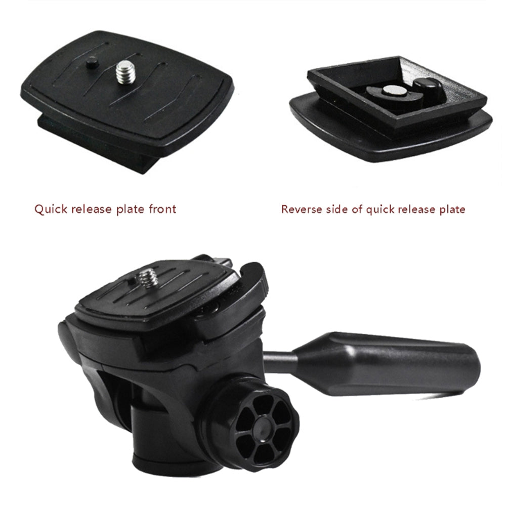 Q111 Adjustable Gimbal Panoramic Tripod Connector Quick Release Plate Camera Mobile Phone Mount with Plastic Handle