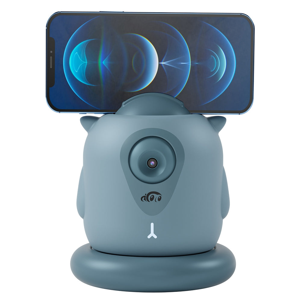 TELESIN TE-GPYT-002 Little Demon Smart Tracker Auto Face Tracking Stabilizer Smart Shooting Gimbal 360 Rotating Vlog Live Video Phone Holder with 1/4 Adapter Mount for GoPro iPhone Samsung - Cyan