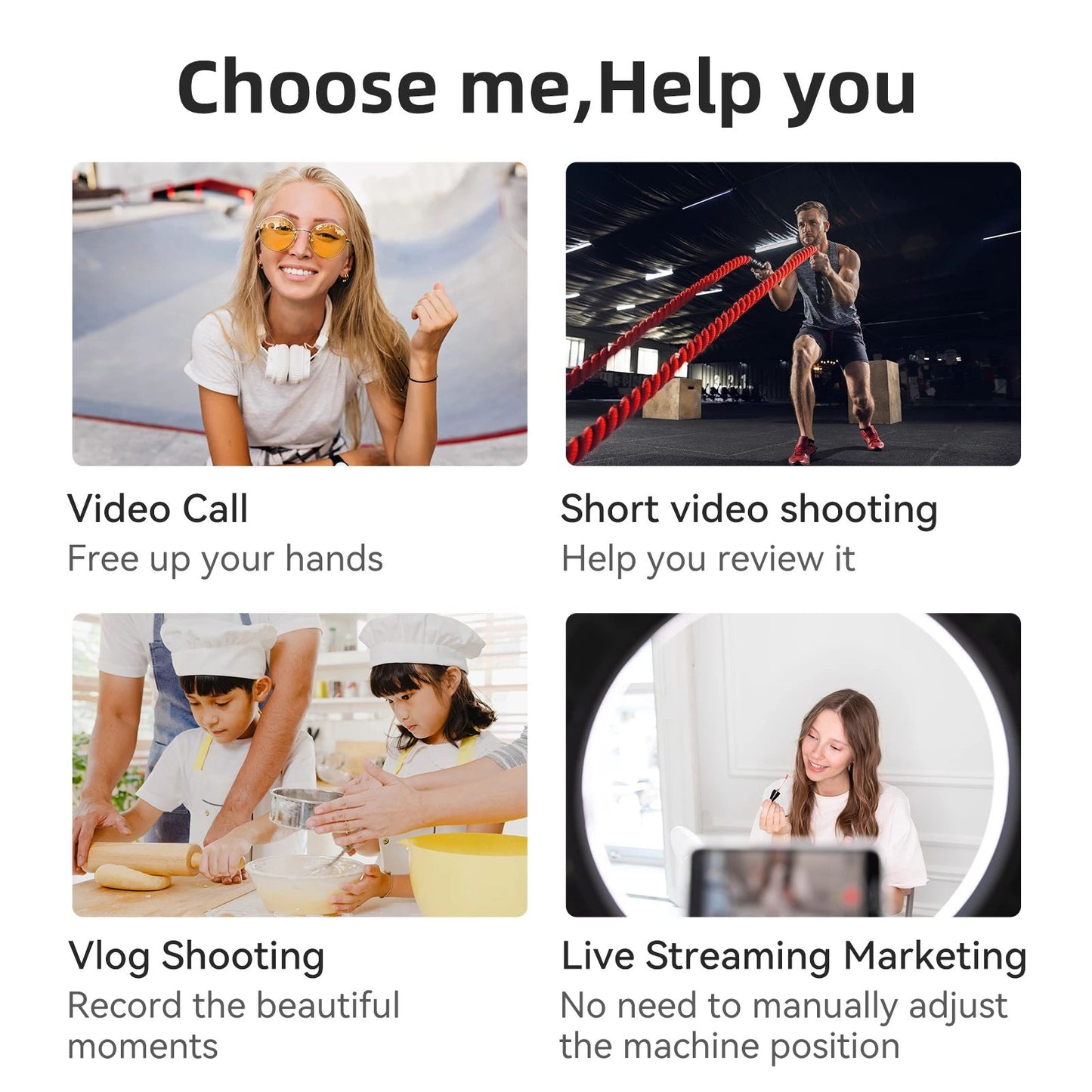 TELESIN TE-GPYT-002 Little Demon Smart Tracker Auto Face Tracking Stabilizer Smart Shooting Gimbal 360 Rotating Vlog Live Video Phone Holder with 1/4 Adapter Mount for GoPro iPhone Samsung - Green