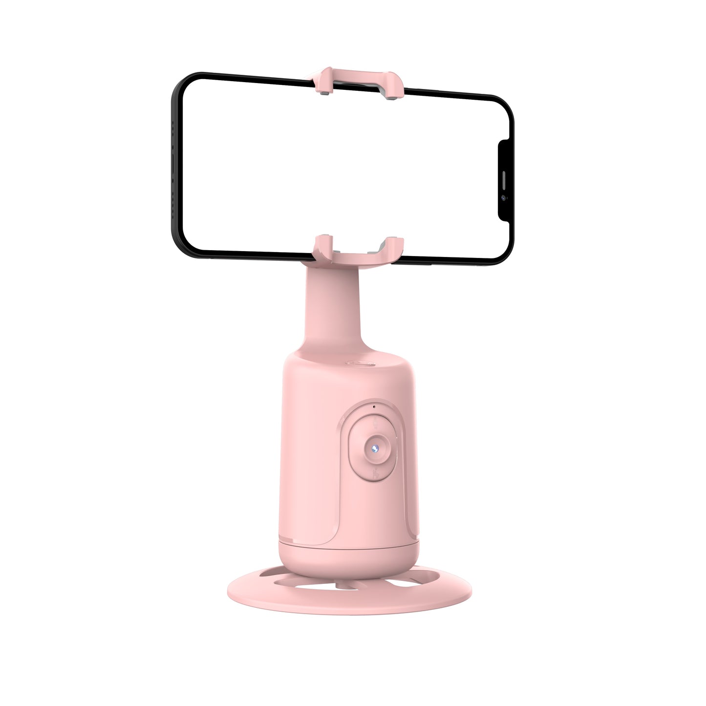 P01 Auto Face Tracking Tripod 360-Degree Rotation Phone Camera Mount Smart Shooting Phone Motion Tracking Holder for Live Vlog Streaming Video - Pink