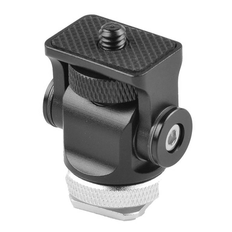 VELEDGE V1 Camera Mount Adapter for Mini Monitor Mic Fill Light Adjustable Metal Gimbal 360 Degree Rotating