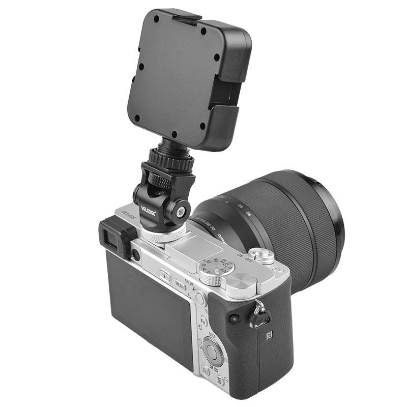 VELEDGE V1 Camera Mount Adapter for Mini Monitor Mic Fill Light Adjustable Metal Gimbal 360 Degree Rotating