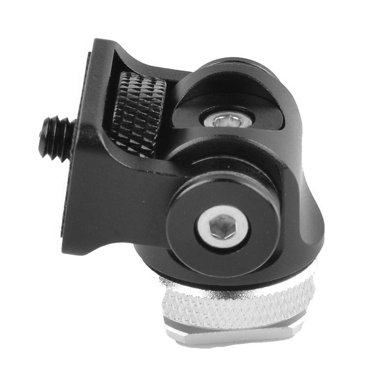 VELEDGE V1 Camera Mount Adapter for Mini Monitor Mic Fill Light Adjustable Metal Gimbal 360 Degree Rotating