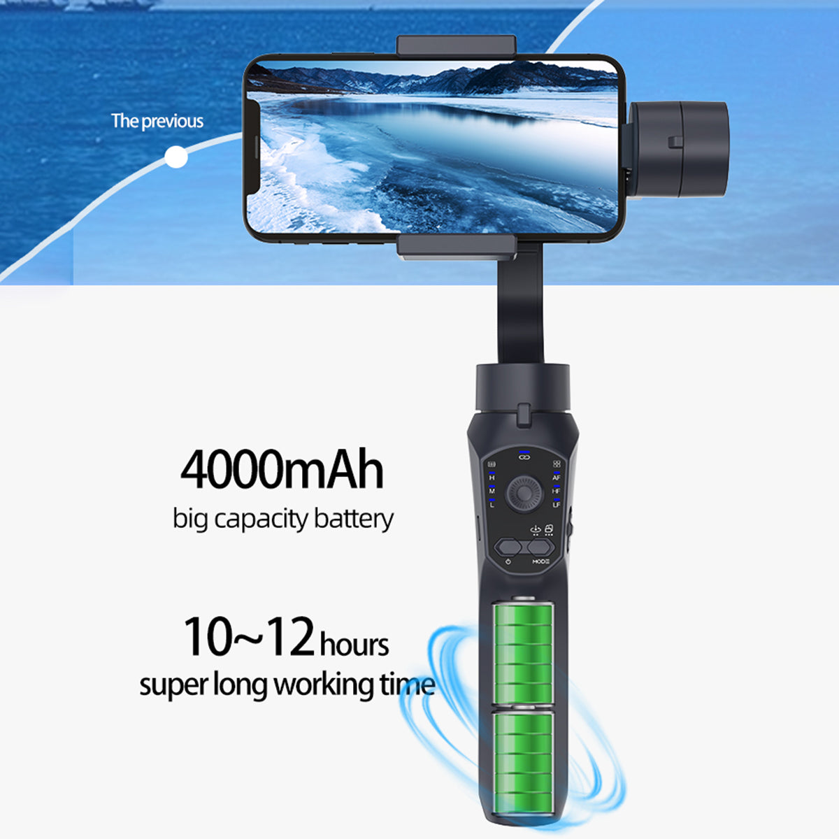 F10 Three-Axis Anti-Shake Selfie Stick Tripod Phone Holder Gimbal Stabilizer Support APP for Vlog Live-Streaming