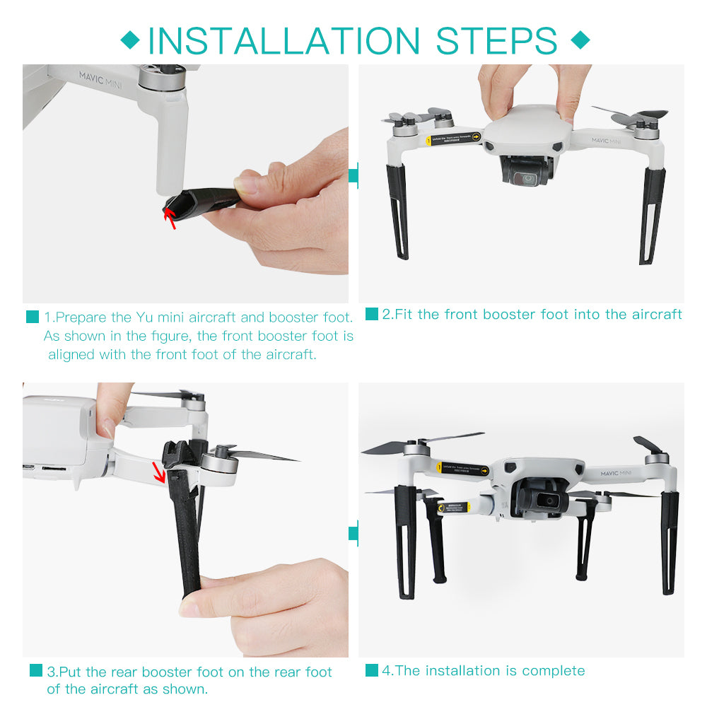 RCSTQ Heighten Stand Landing Gear Extended Holder for DJI Mavic Mini