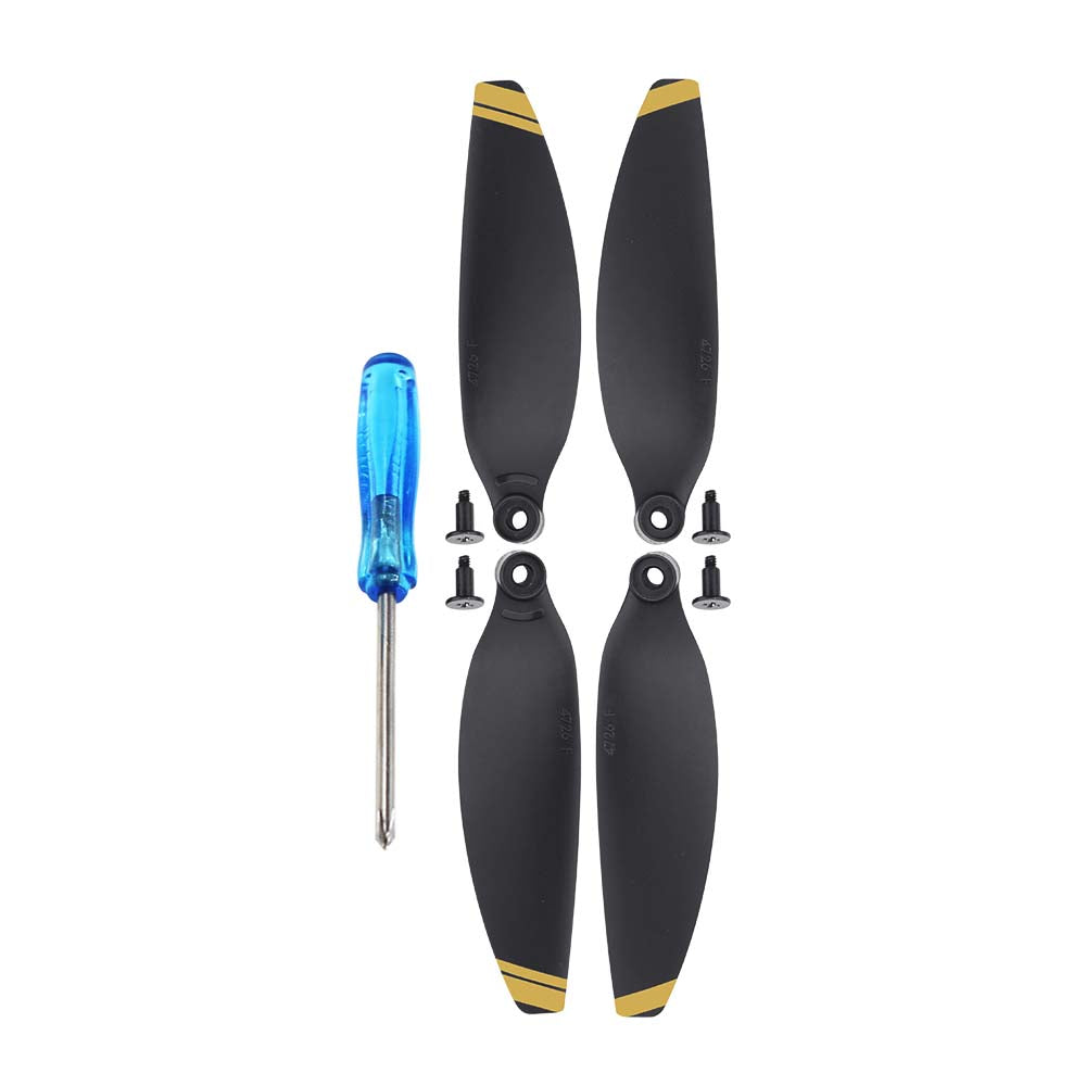 4PCS/Set Colorful RC Drone Blade Propellers for DJI Mavic Mini 4726F - Black / Gold