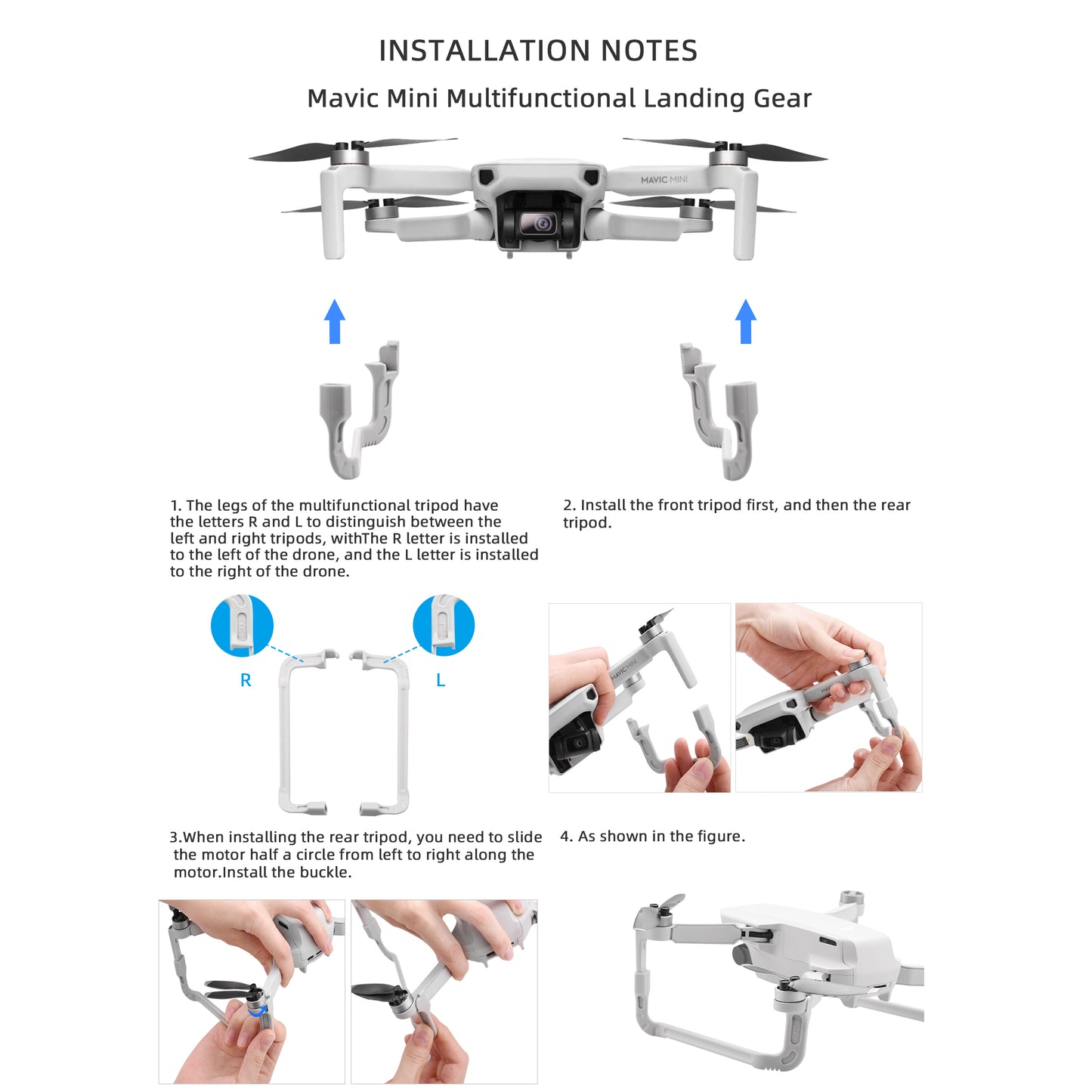 Safety Height Extender Landing Gear Kits for DJI Mavic Mini Drone