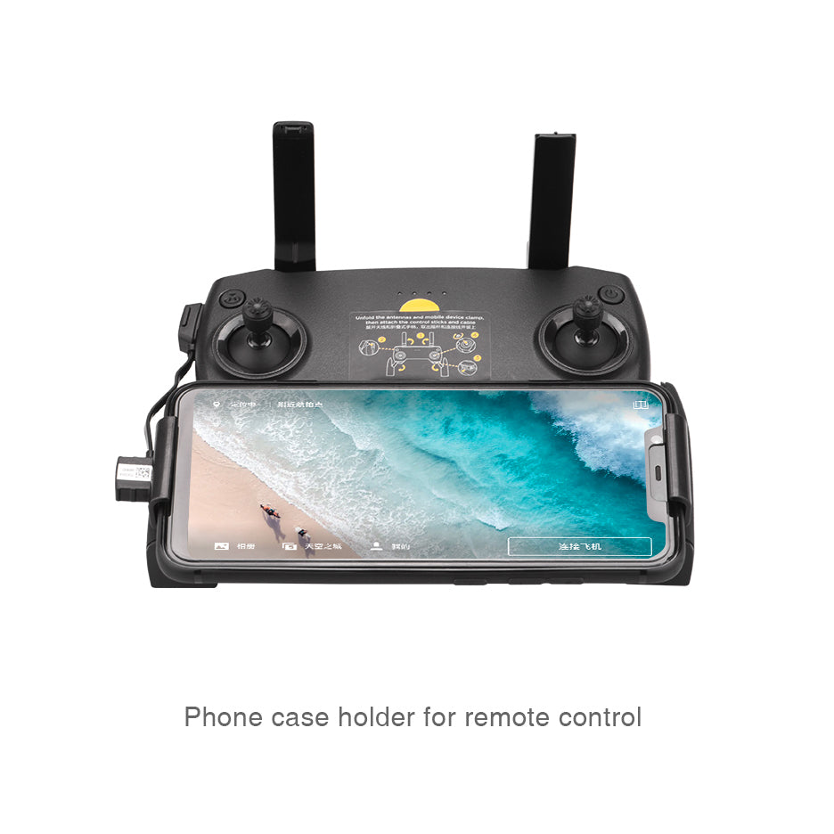 Remote Control Mount Extended Clip Easy Install Bracket Stable Phone Holder for DJI Mavic 2 / Mini / Pro / Air / Spark