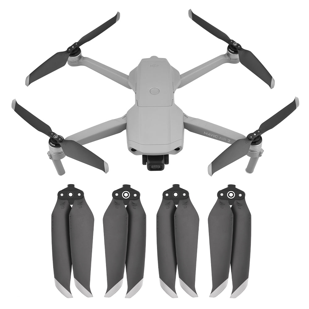 2 Pairs of Low-Noise Propellers 7238 Propellers for DJI Mavic Air 2 - Silver