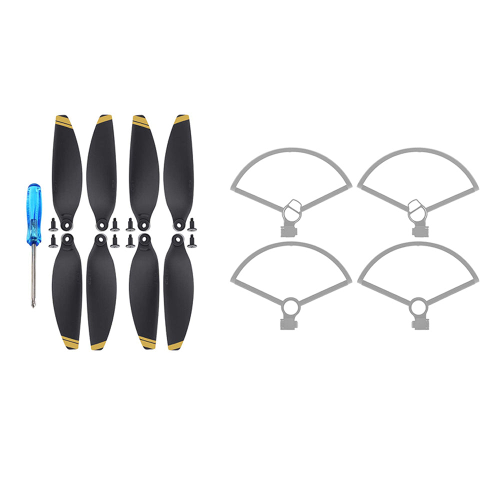 Propeller Protector Guard + 2 Pairs Propellers for DJI Mavic Mini Drone - Yellow