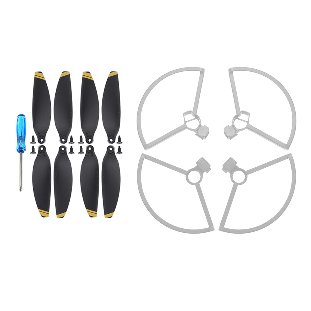 Propeller Protector Guard + 2 Pairs Propellers for DJI Mavic Mini Drone - Yellow