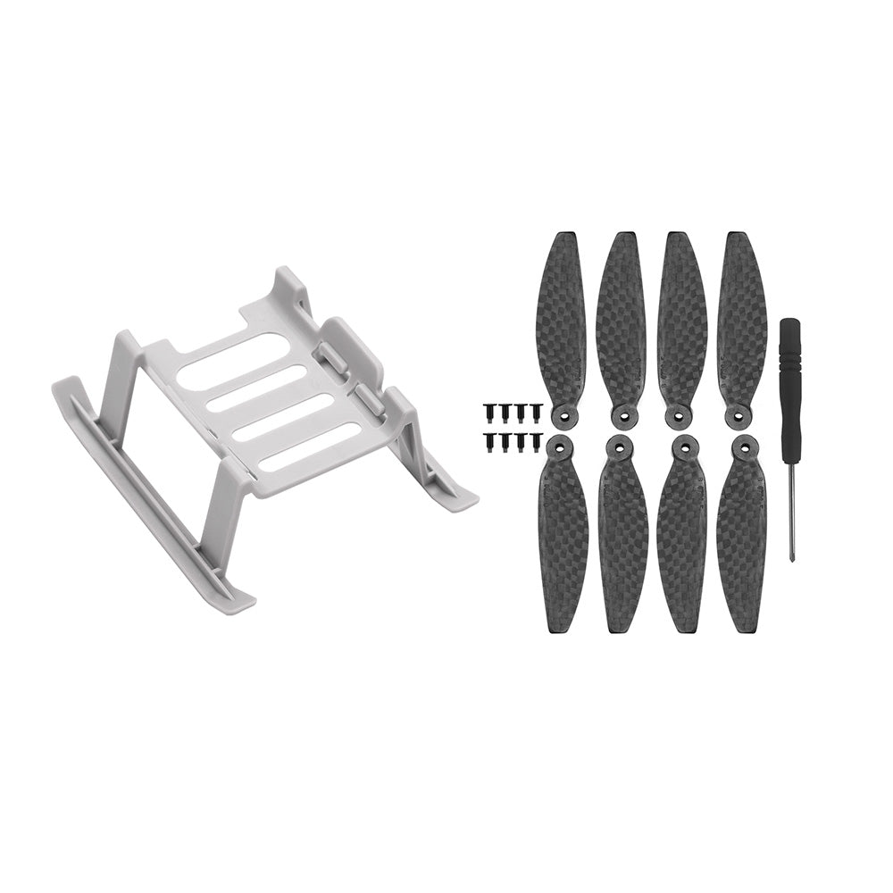Landing Gear Extensions Leg + 2 Pairs Carbon Fiber Propeller Blade for DJI Mavic Mini Drone