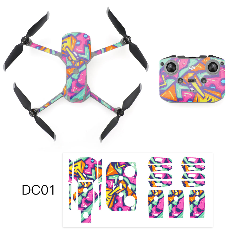 RCSTQ Graffiti Style Sticker Set Protective Film for DJI Mavic Air 2 - DC01