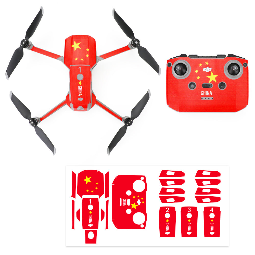 RCSTQ Graffiti Style Sticker Set Protective Film for DJI Mavic Air 2 - Red