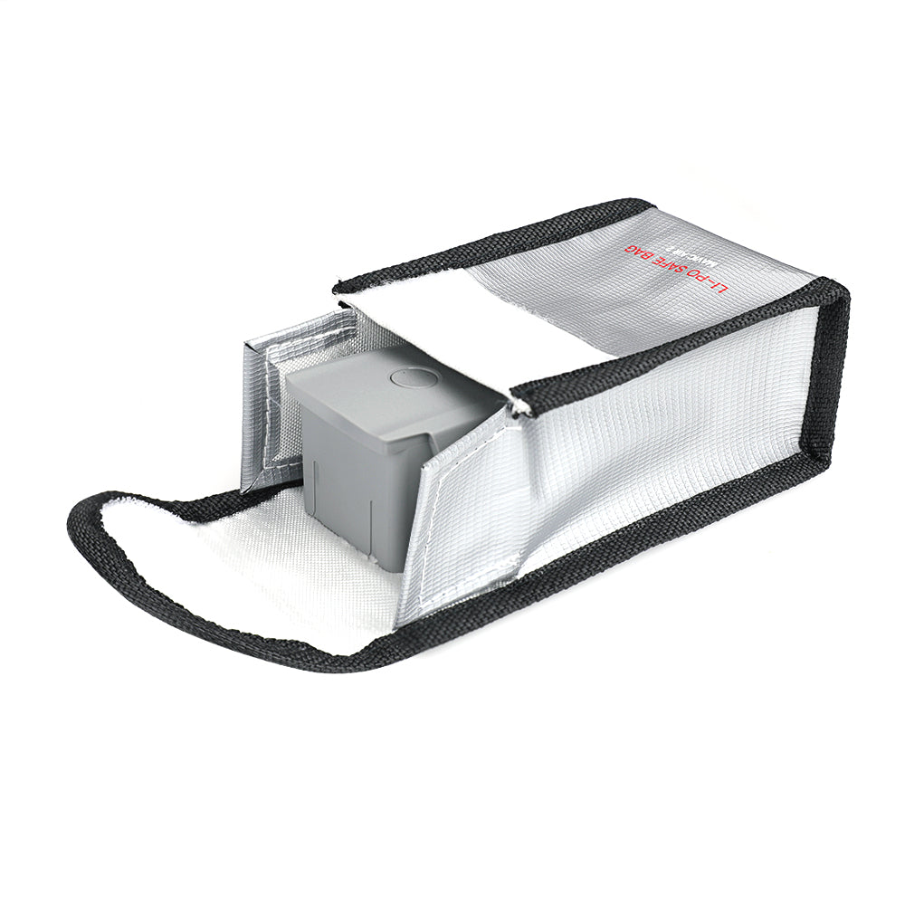 RCSTQ Li-Po Safe Battery Bag Fire-proof with Power Indicator for DJI Mavic Air 2 - Silver