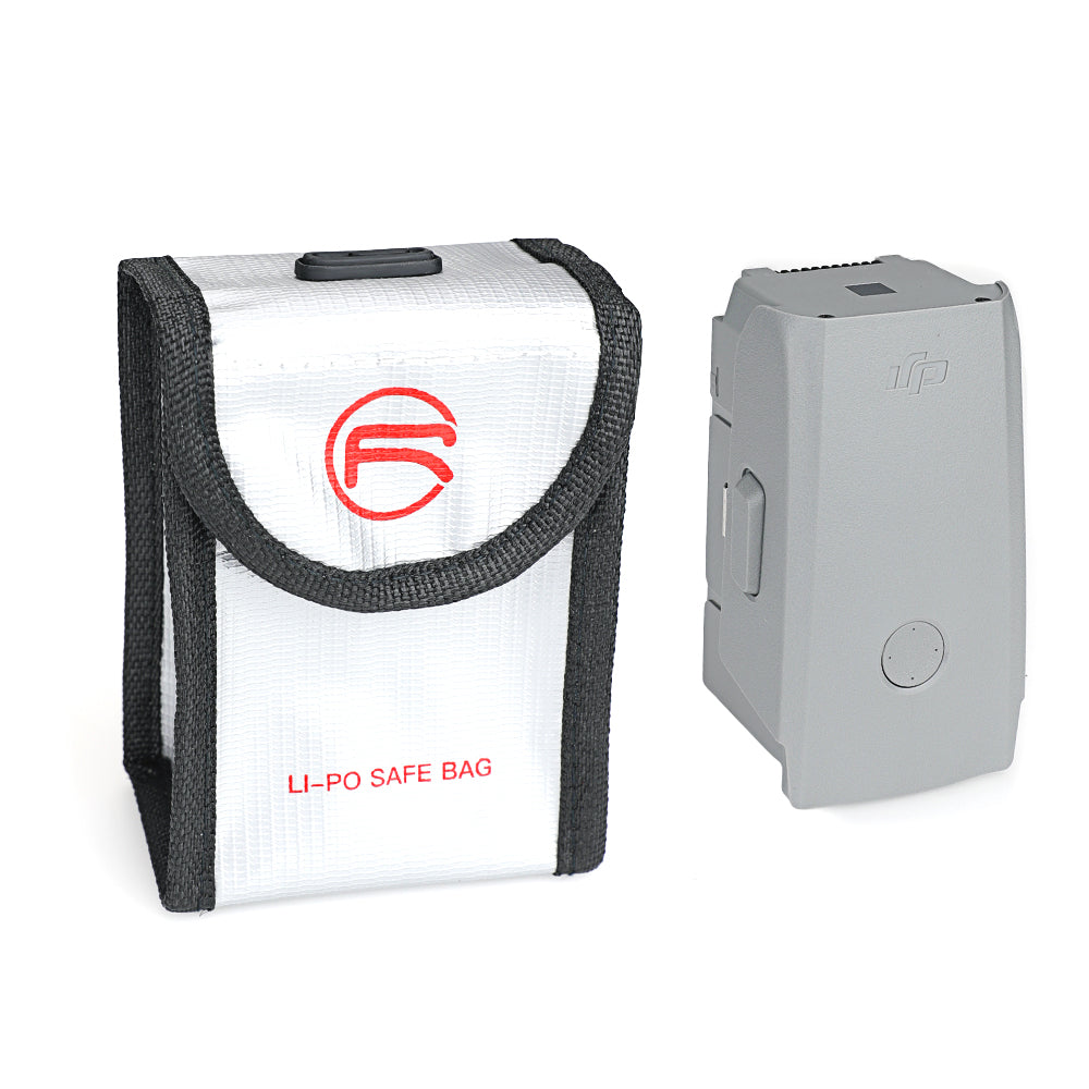 RCSTQ Li-Po Safe Battery Bag Fire-proof with Power Indicator for DJI Mavic Air 2 - Silver