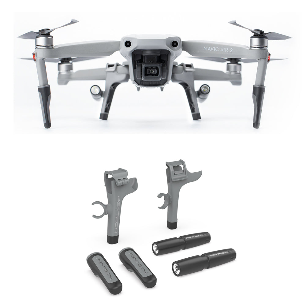 PGYTECH P-16A-038 Landing Gear with Led Headlamp Set Leg Support Protector for DJI Mavic Air 2