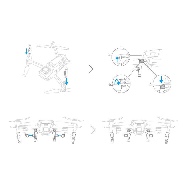 PGYTECH P-16A-038 Landing Gear with Led Headlamp Set Leg Support Protector for DJI Mavic Air 2