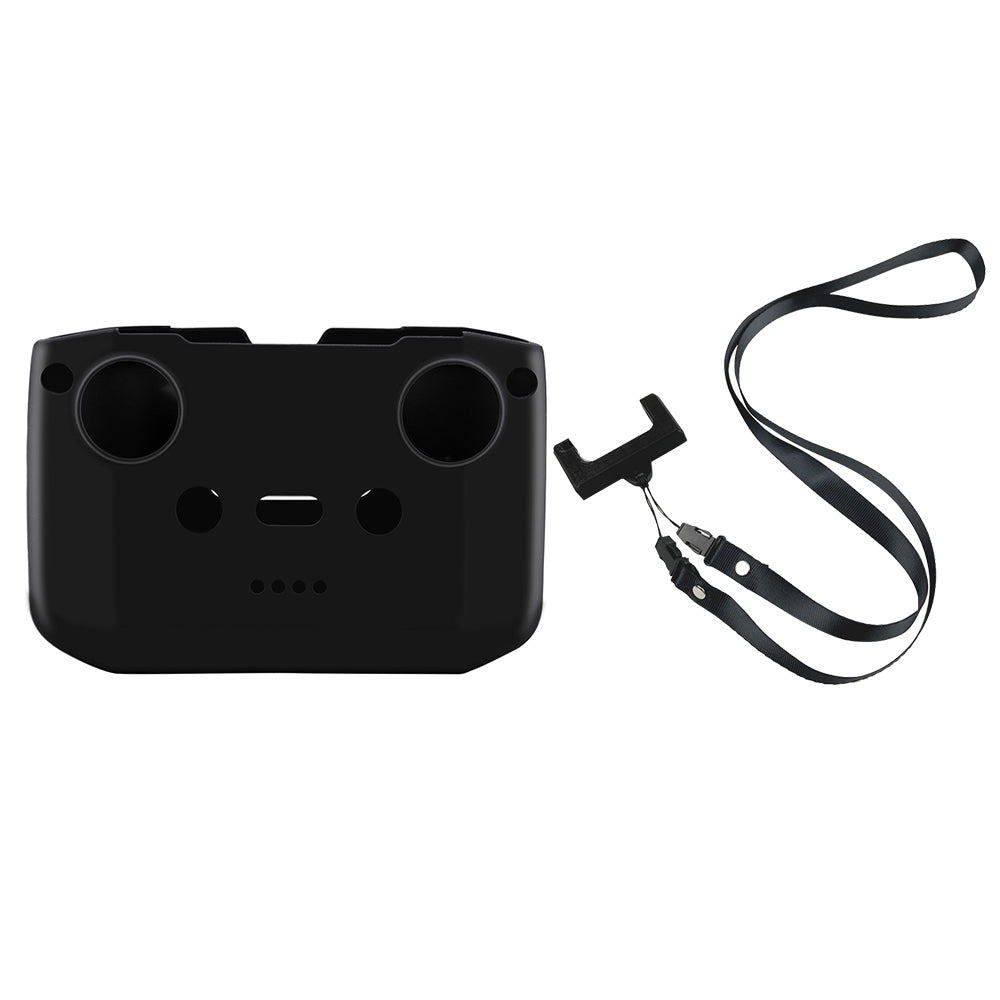 Remote Control Silicone Case + Neck Strap for DJI Mavic Air 2 Drone Remote Control - Black
