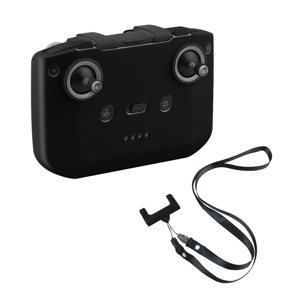 Remote Control Silicone Case + Neck Strap for DJI Mavic Air 2 Drone Remote Control - Black