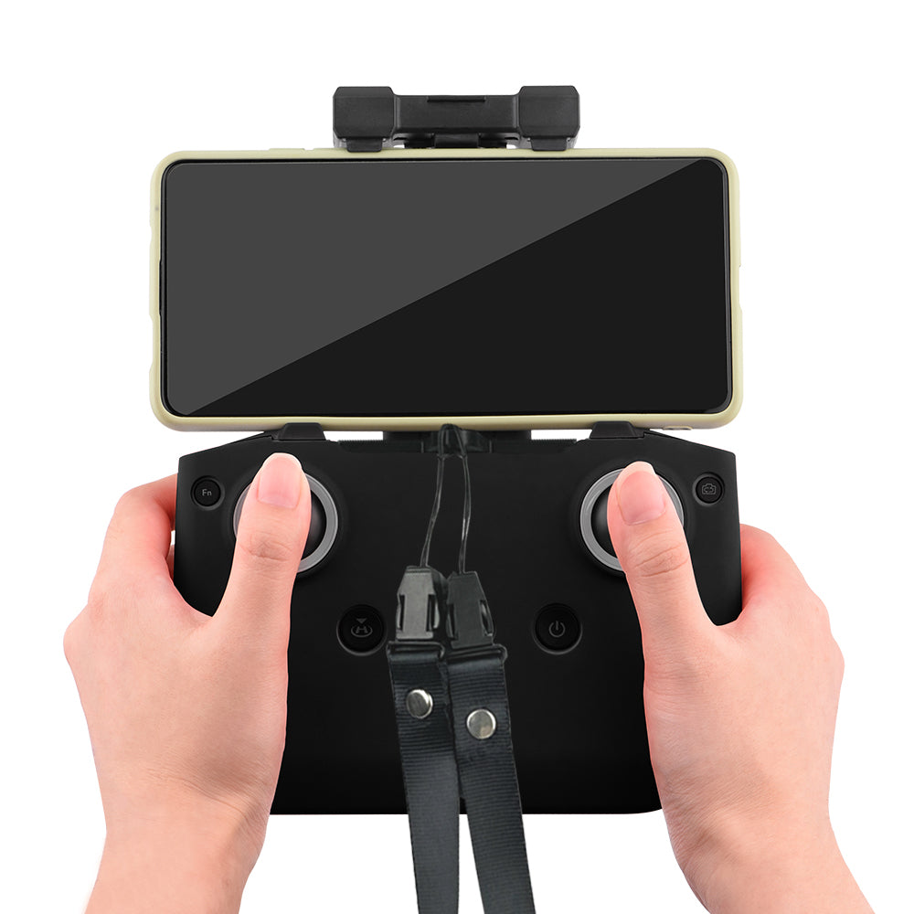 Remote Control Silicone Case + Neck Strap for DJI Mavic Air 2 Drone Remote Control - Black