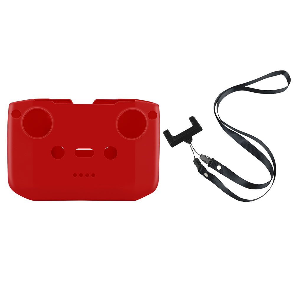Remote Control Silicone Case + Neck Strap for DJI Mavic Air 2 Drone Remote Control - Red