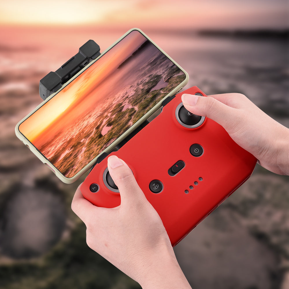 EWB7559 Remote Control Silicone Dust Protective Cover Sleeve for Mavic Air 2 Drone - Red