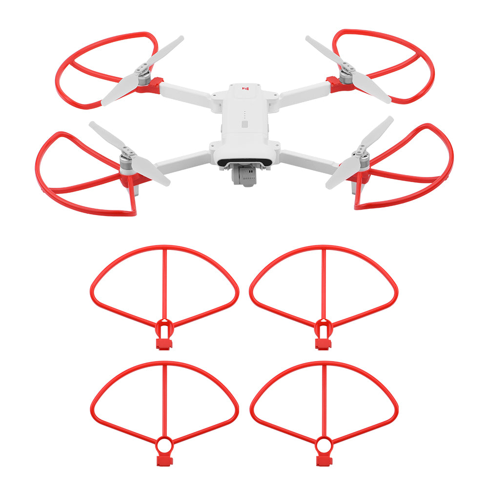 2 Pairs RC Quadcopter CW CCW Propeller Blade Protection Ring for Xiaomi X8SE Drone - Red