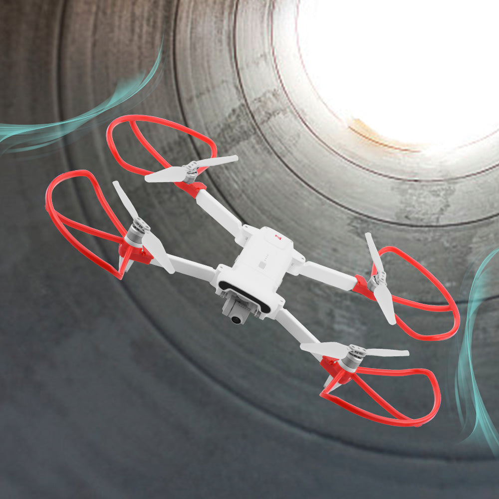 2 Pairs RC Quadcopter CW CCW Propeller Blade Protection Ring for Xiaomi X8SE Drone - Red