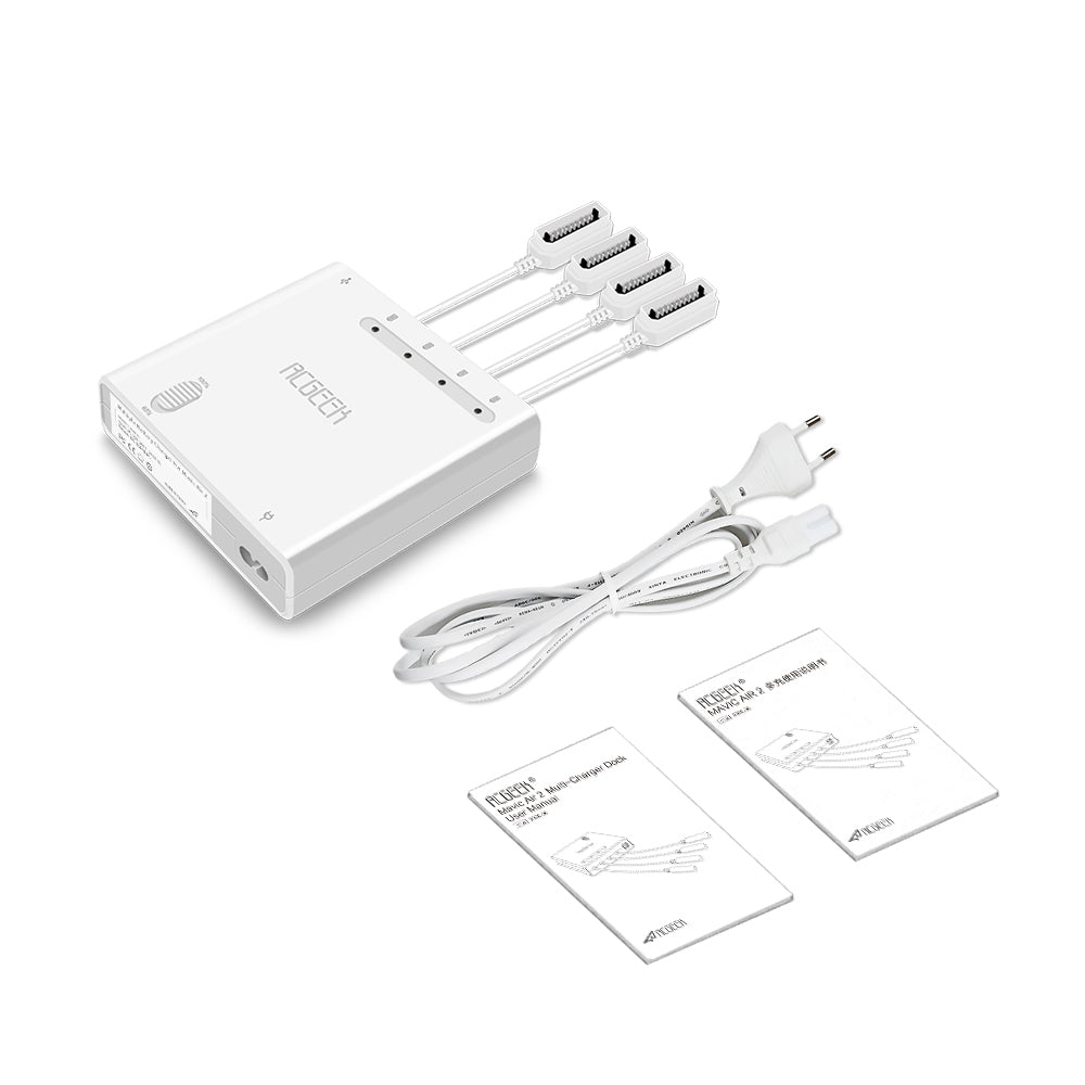 RCSTQ Drone Multi Battery Charger Intelligent Fast Charging Hub for DJI Mavic Air 2 - EU Plug