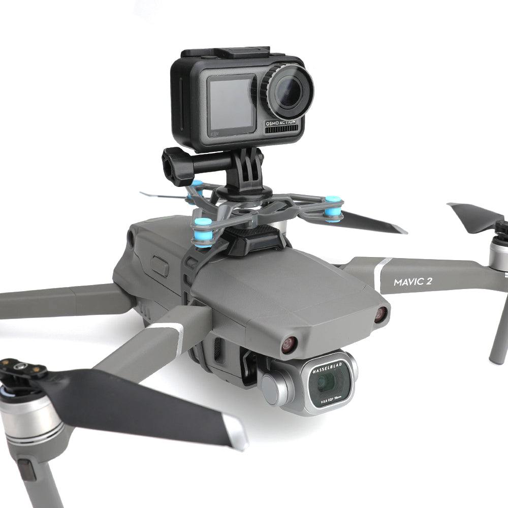RCSTQ Action Camera Universal Shock Absorber Bracket Fixed Holder for DJI Mavic Air 2/Autel EVO 2, etc.