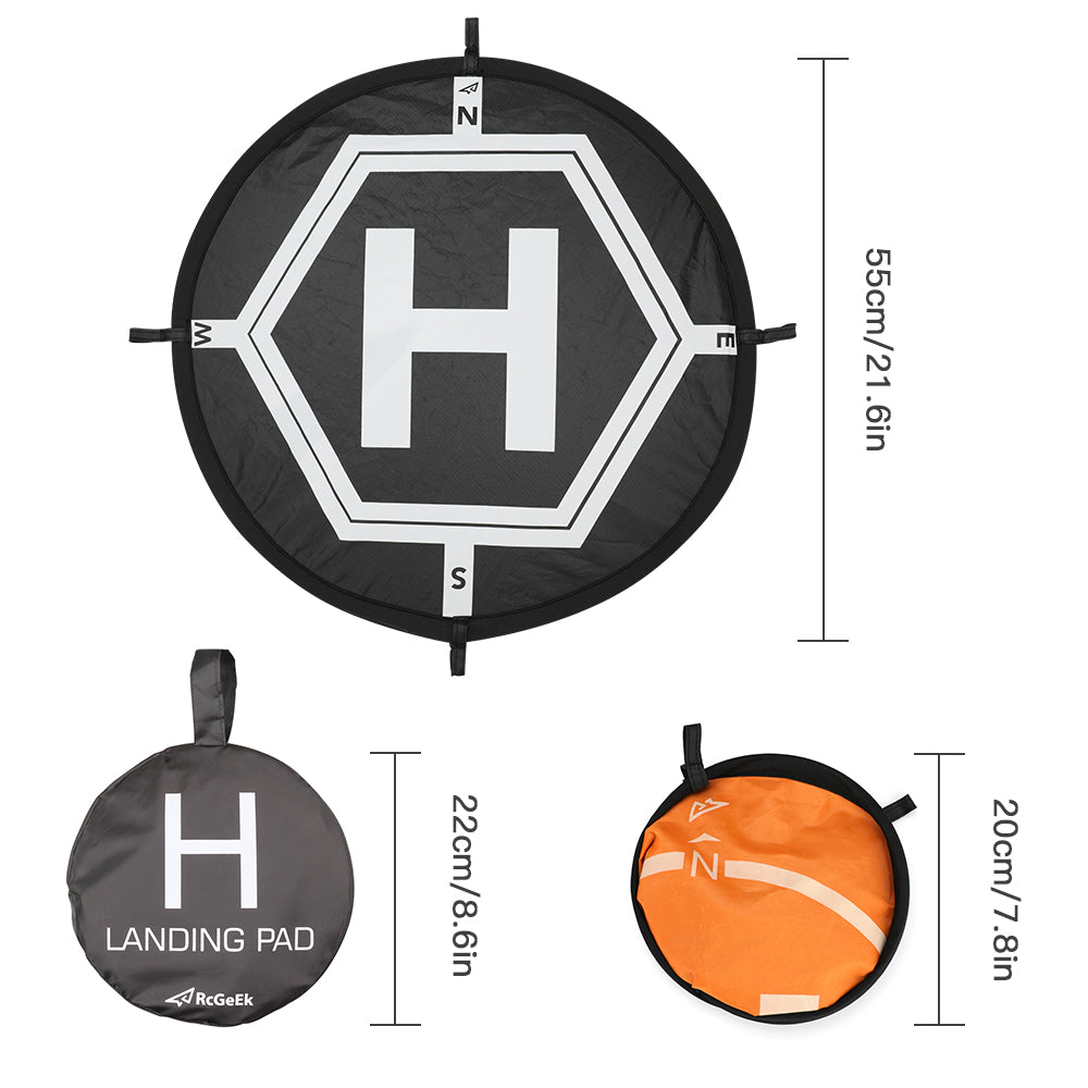 RCSTQ 55cm Luminous Parking Apron Foldable Landing Pad for DJI Mavic Mini/Air 2