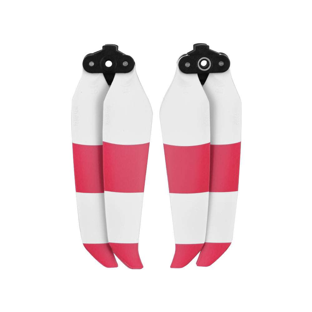 1 Pair Propellers Quick Release Blade Props Low Noise Colored Propellers for DJI Mavic Air 2 - Red/White