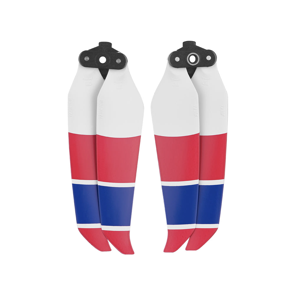 1 Pair Propellers Quick Release Blade Props Low Noise Colored Propellers for DJI Mavic Air 2 - Red/Blue/White
