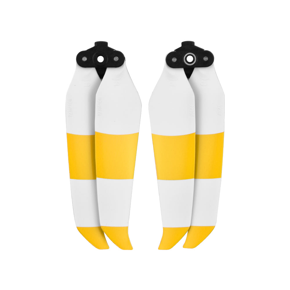 1 Pair Propellers Quick Release Blade Props Low Noise Colored Propellers for DJI Mavic Air 2 - Yellow/White