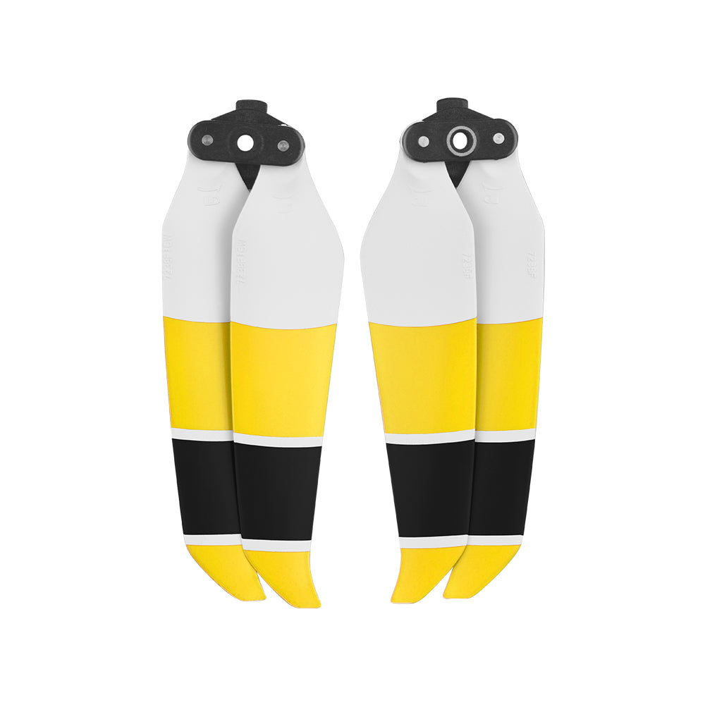 1 Pair Propellers Quick Release Blade Props Low Noise Colored Propellers for DJI Mavic Air 2 - Yellow/Black/White