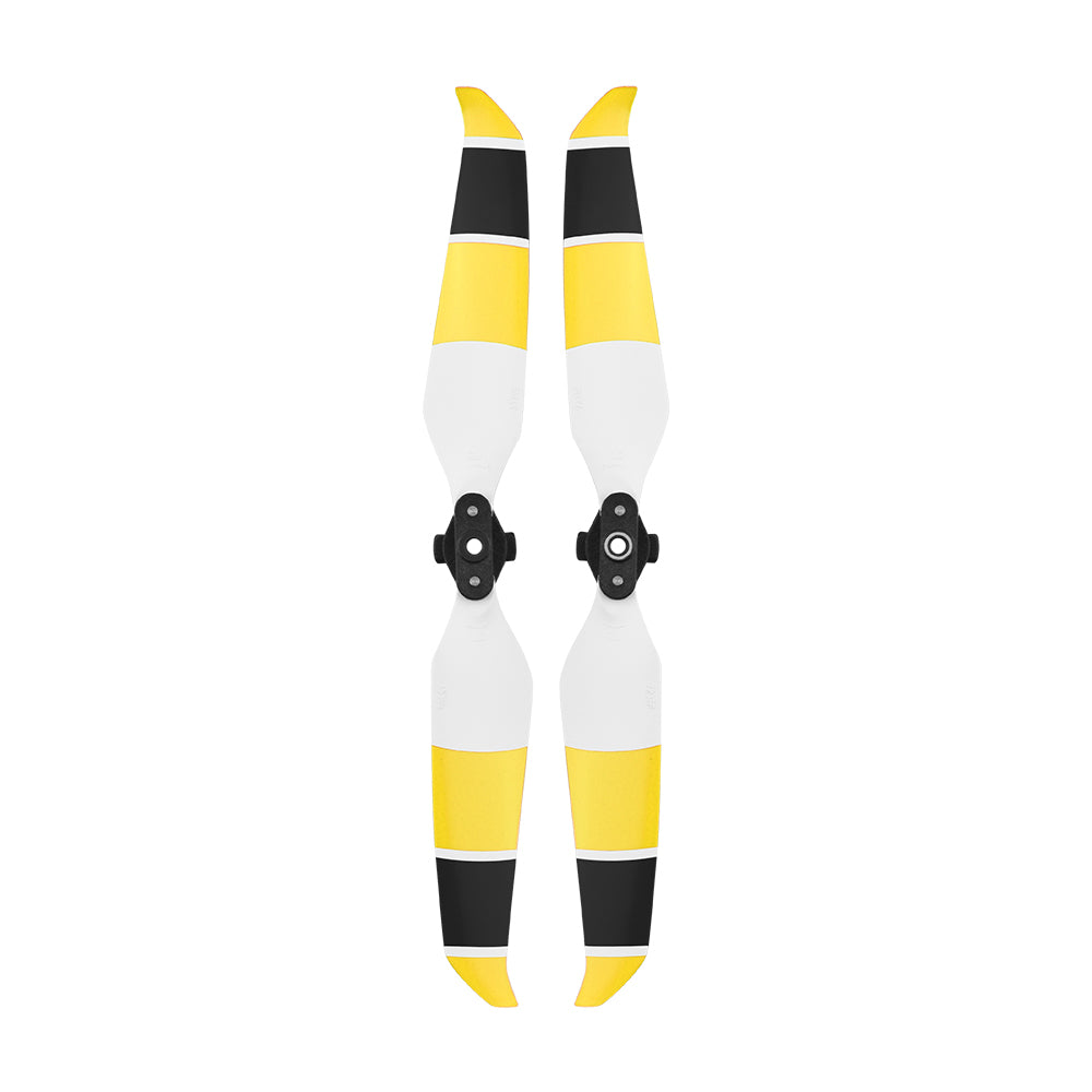 1 Pair Propellers Quick Release Blade Props Low Noise Colored Propellers for DJI Mavic Air 2 - Yellow/Black/White