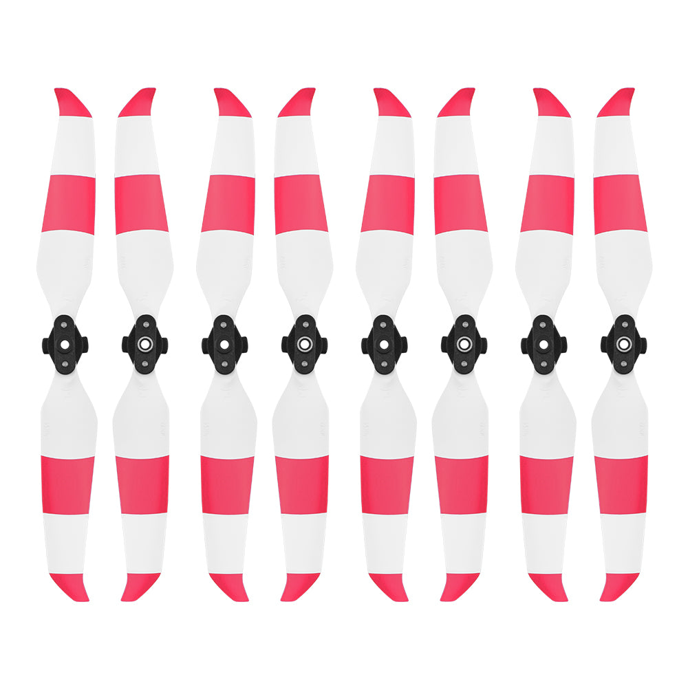 4 Pairs Propellers Quick Release Blade Props Low Noise Colored Propellers for DJI Mavic Air 2 - Red/White