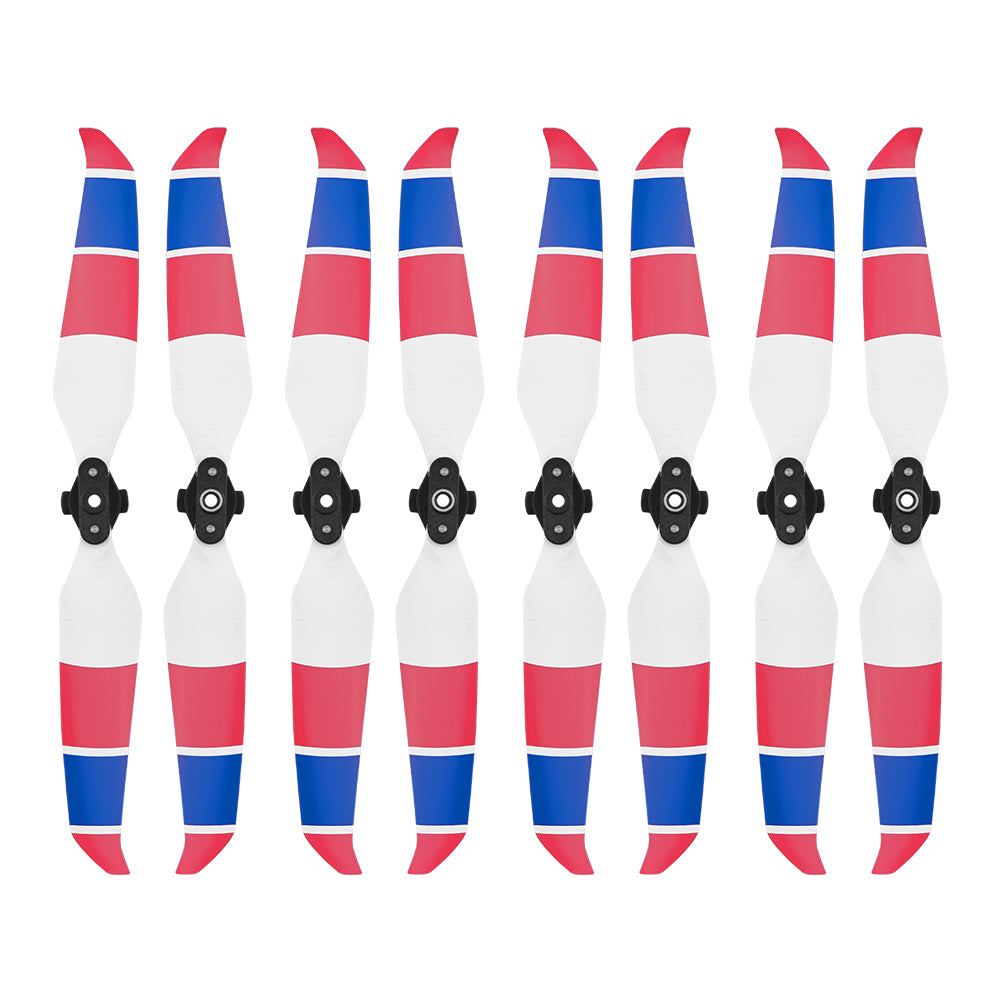 4 Pairs Propellers Quick Release Blade Props Low Noise Colored Propellers for DJI Mavic Air 2 - Red/Blue/White