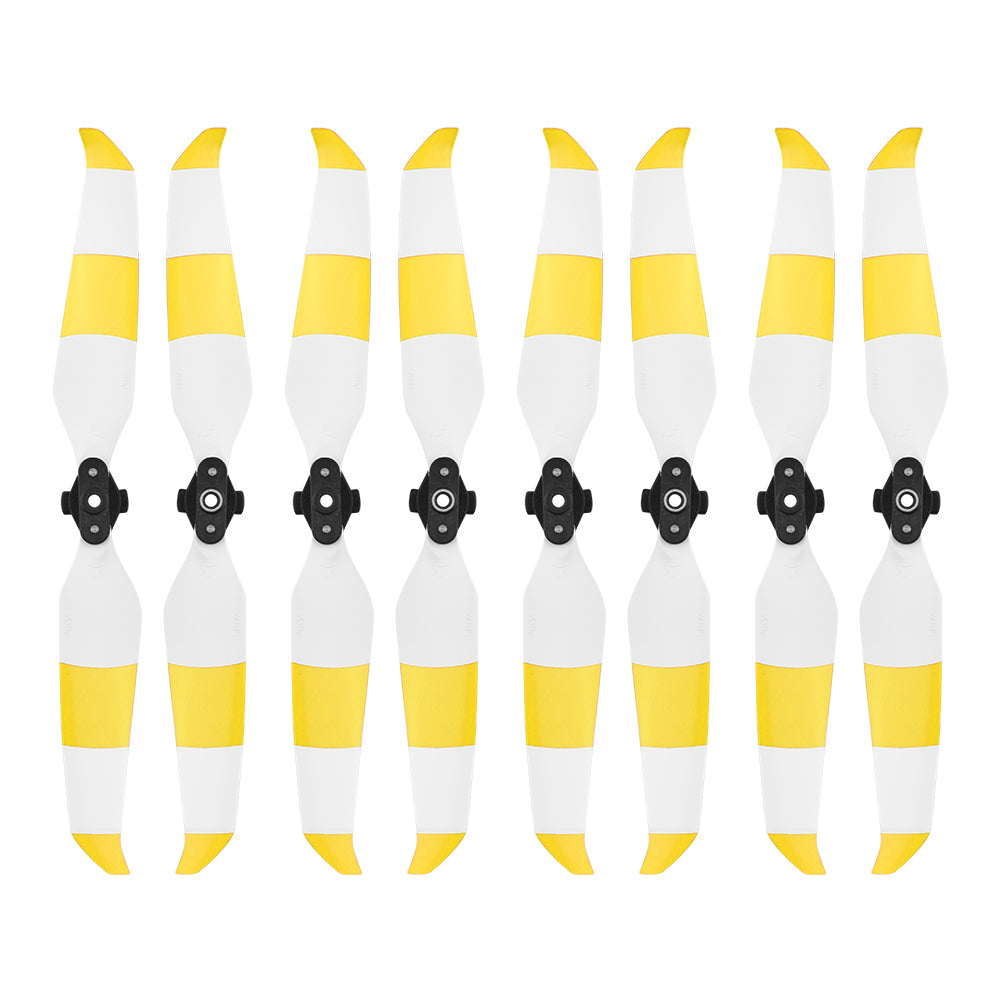 4 Pairs Propellers Quick Release Blade Props Low Noise Colored Propellers for DJI Mavic Air 2 - Yellow/White