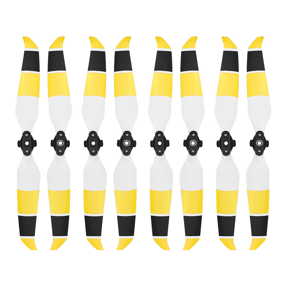 4 Pairs Propellers Quick Release Blade Props Low Noise Colored Propellers for DJI Mavic Air 2 - Yellow/Black/White