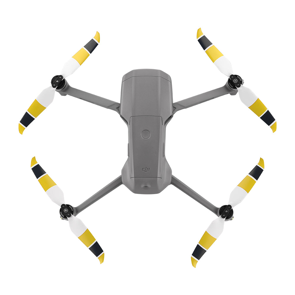 4 Pairs Propellers Quick Release Blade Props Low Noise Colored Propellers for DJI Mavic Air 2 - Yellow/Black/White