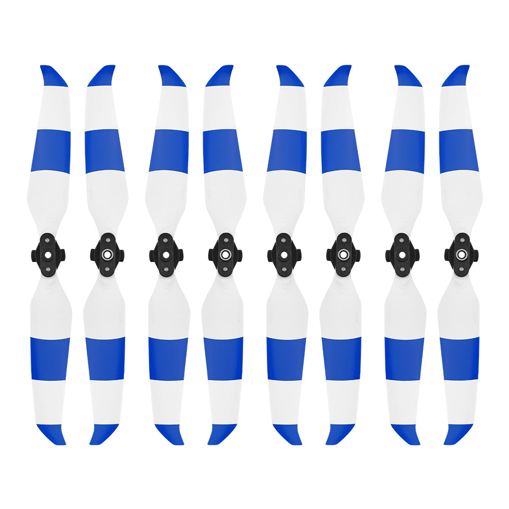 4 Pairs Propellers Quick Release Blade Props Low Noise Colored Propellers for DJI Mavic Air 2 - Blue/White