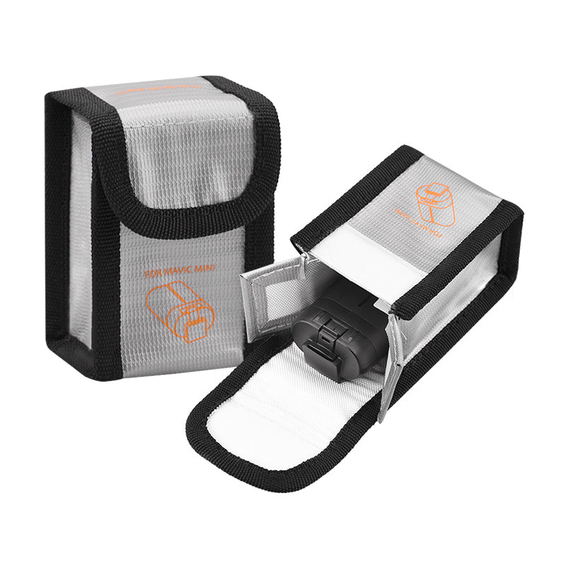 Safety Protection Lithium Battery Explosion-Proof Storage Bag for DJI Mavic Mini Drone, Size: 8.5 x 6.5 x 5cm