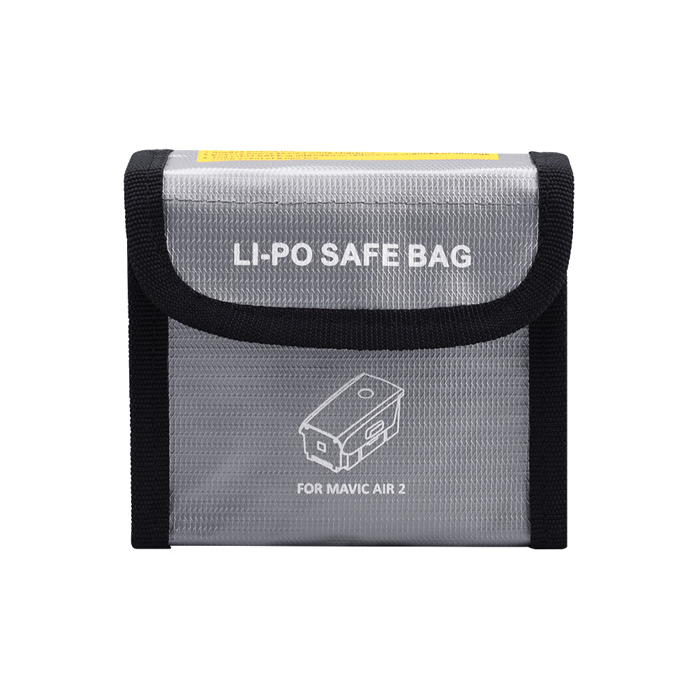 Silver Li-Po Battery Explosion-proof Safe Bag for DJI Mavic Air 2 Drone, Size: 11 x 5.5 x 10.5cm