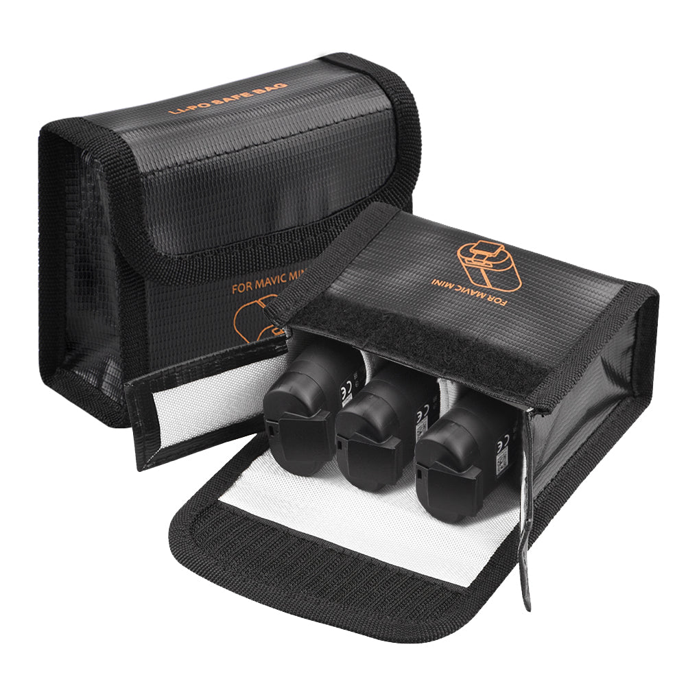 Explosion-proof Safety Protection Lithium Battery Storage Bag for DJI Mavic Mini Drone, Size: 9 x 11.3 x 5cm
