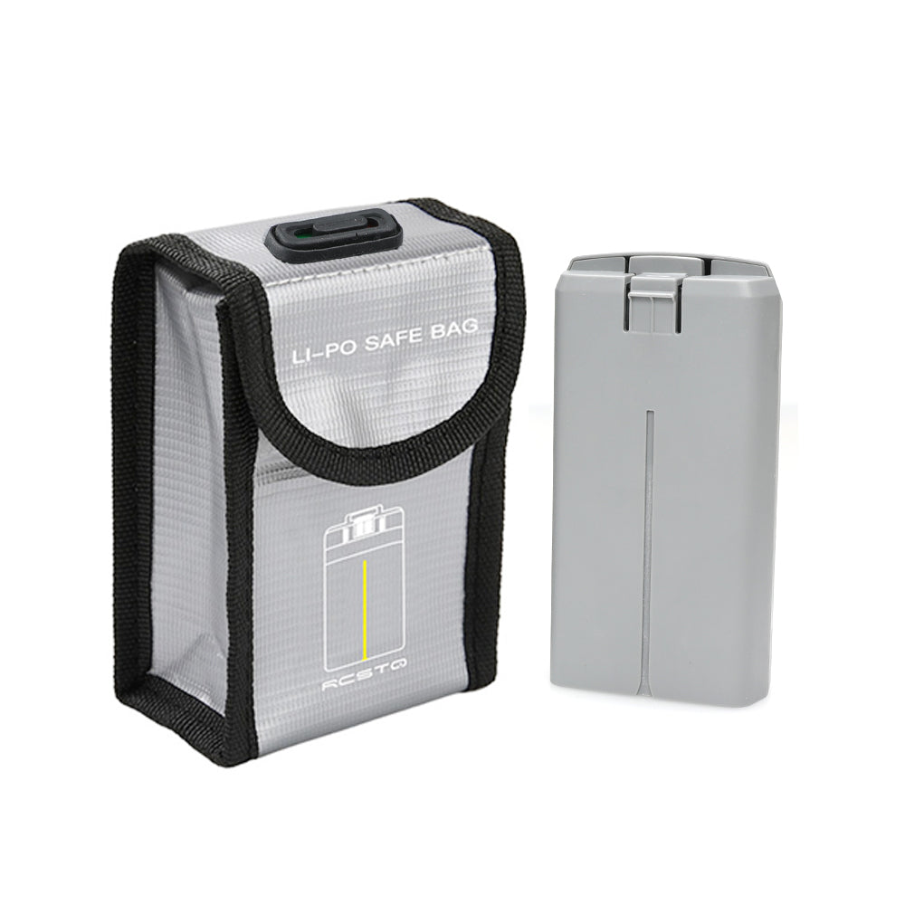 RCSTQ Safety Protection Lithium Battery Explosion-Proof Storage Bag for DJI Mavic Mini 2 Drone, Size: 8.3 x 4.3 x 6cm